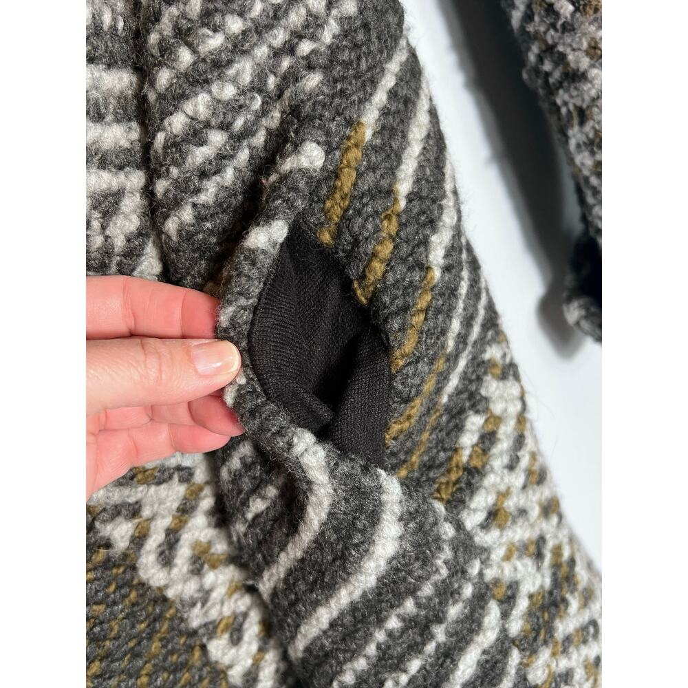 Lucky Brand Wool Size S Cardigan Lagenlook Layering Thick Knit Draped Oversized - Picture 9 of 12